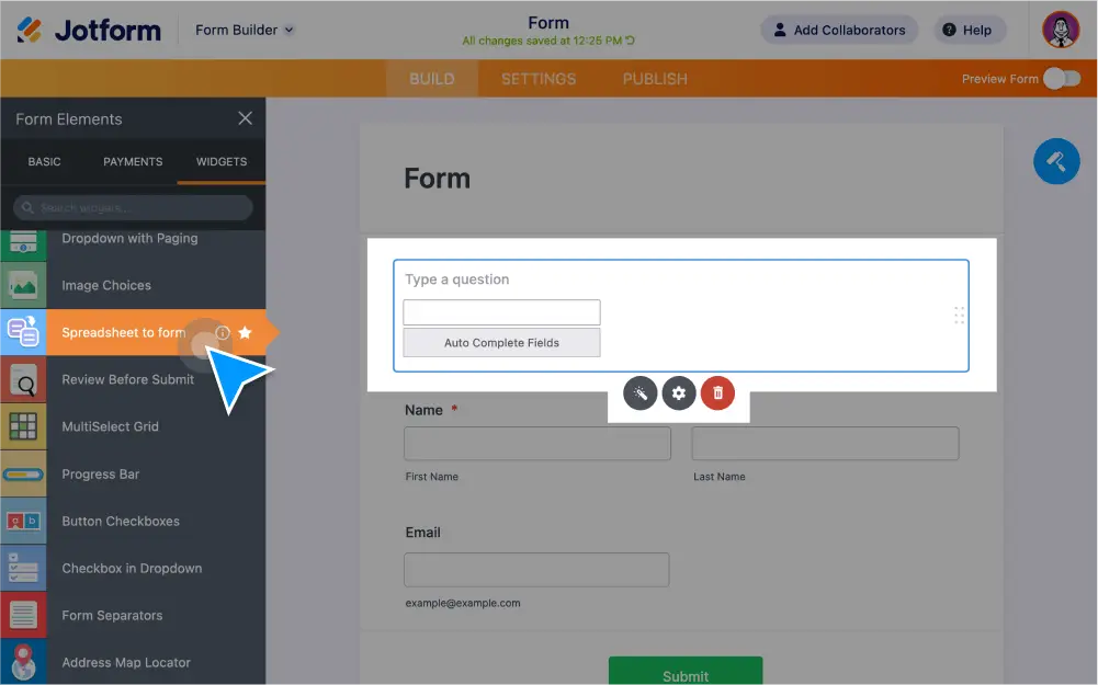 Autofill Form Fields