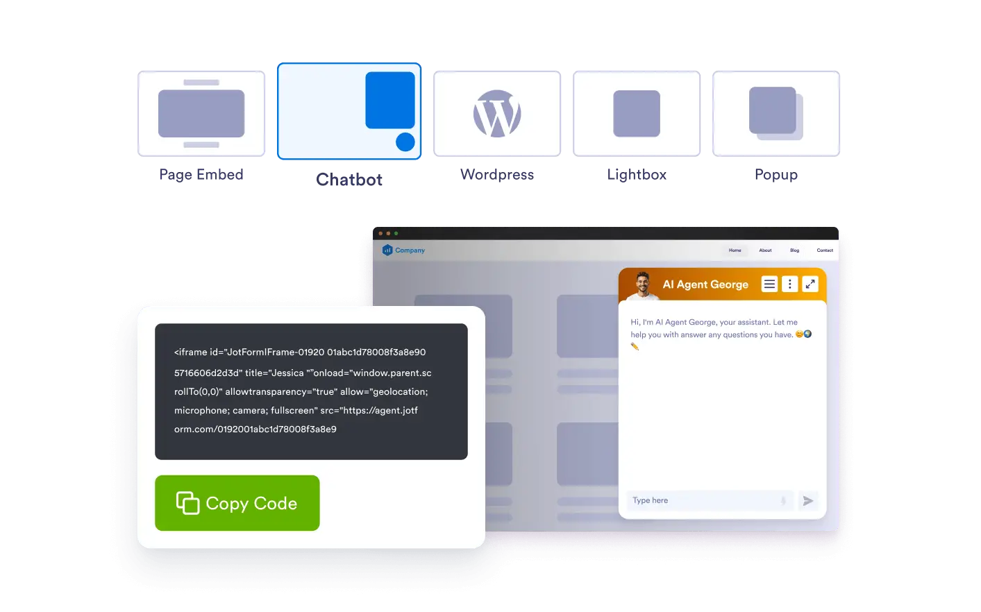 Embed Agents on Your Website