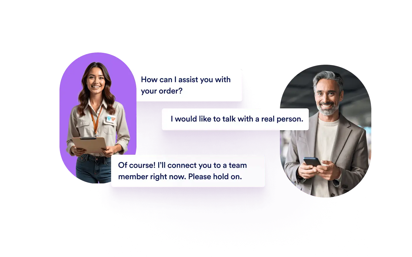 Switch from AI to Human Chat