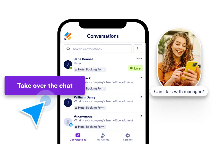 Take Over Chats on Mobile