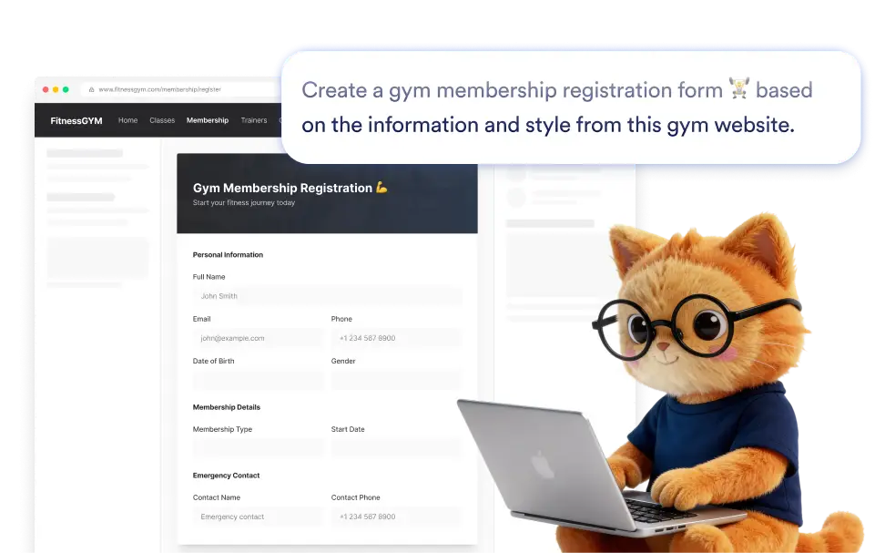 Create Forms From Websites