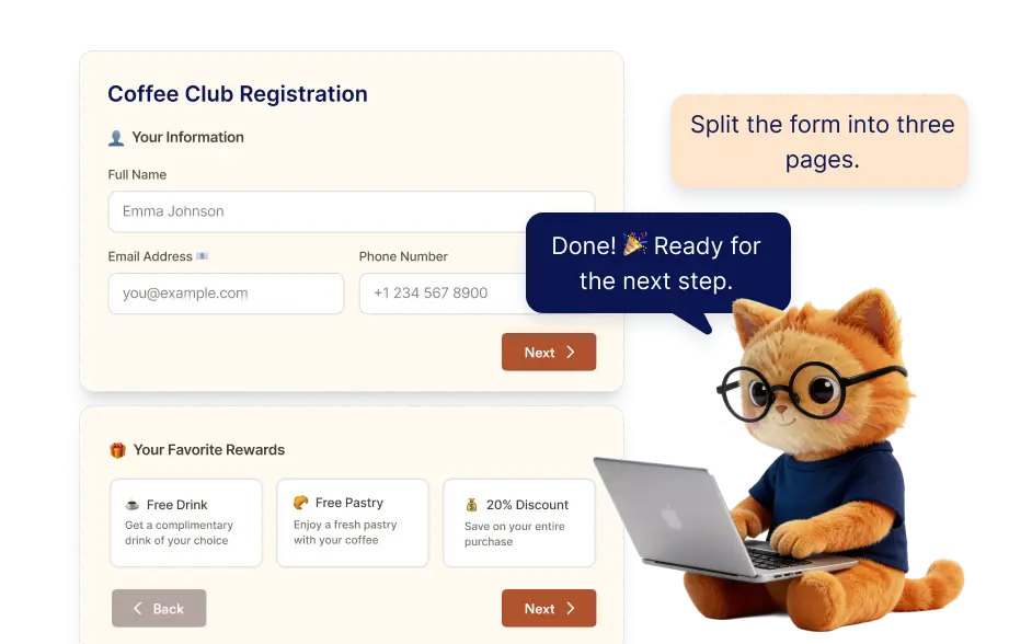 Manage Form Pages