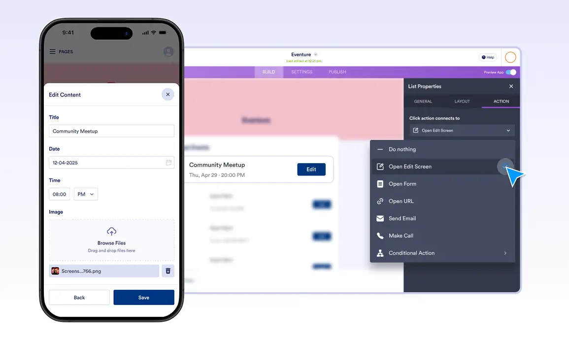 Open Edit Screen