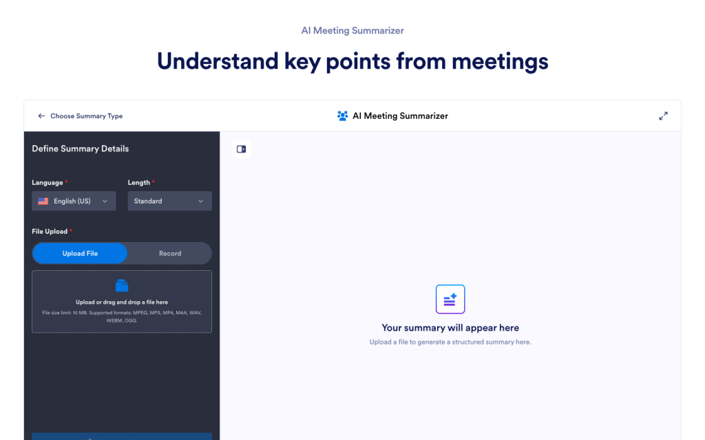 AI Meeting Summarizer