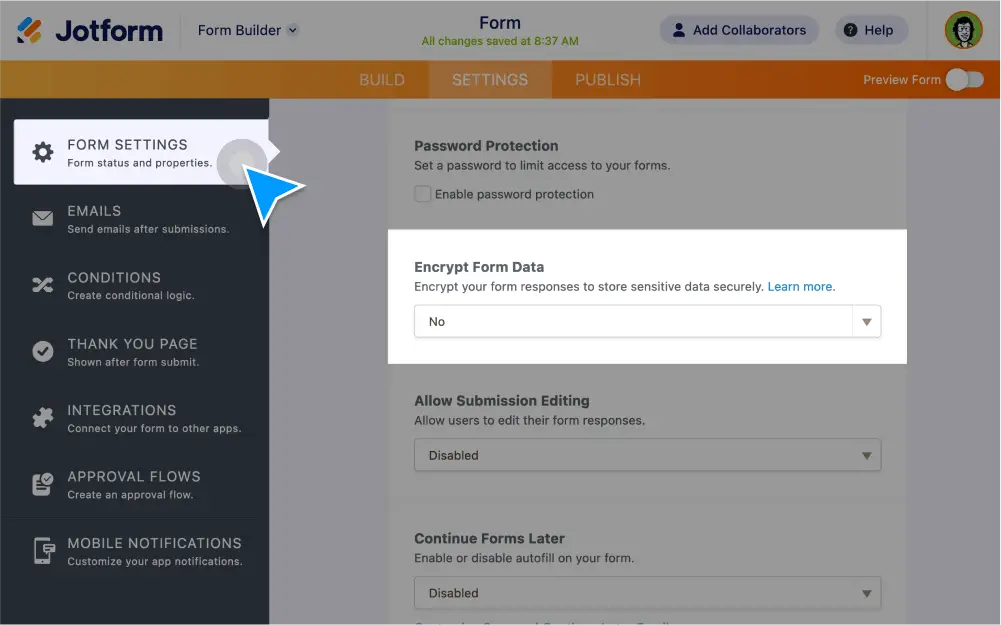 Encrypted Forms