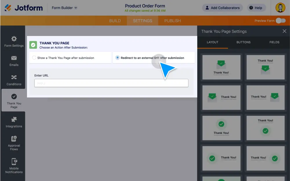 Form Submit Redirect