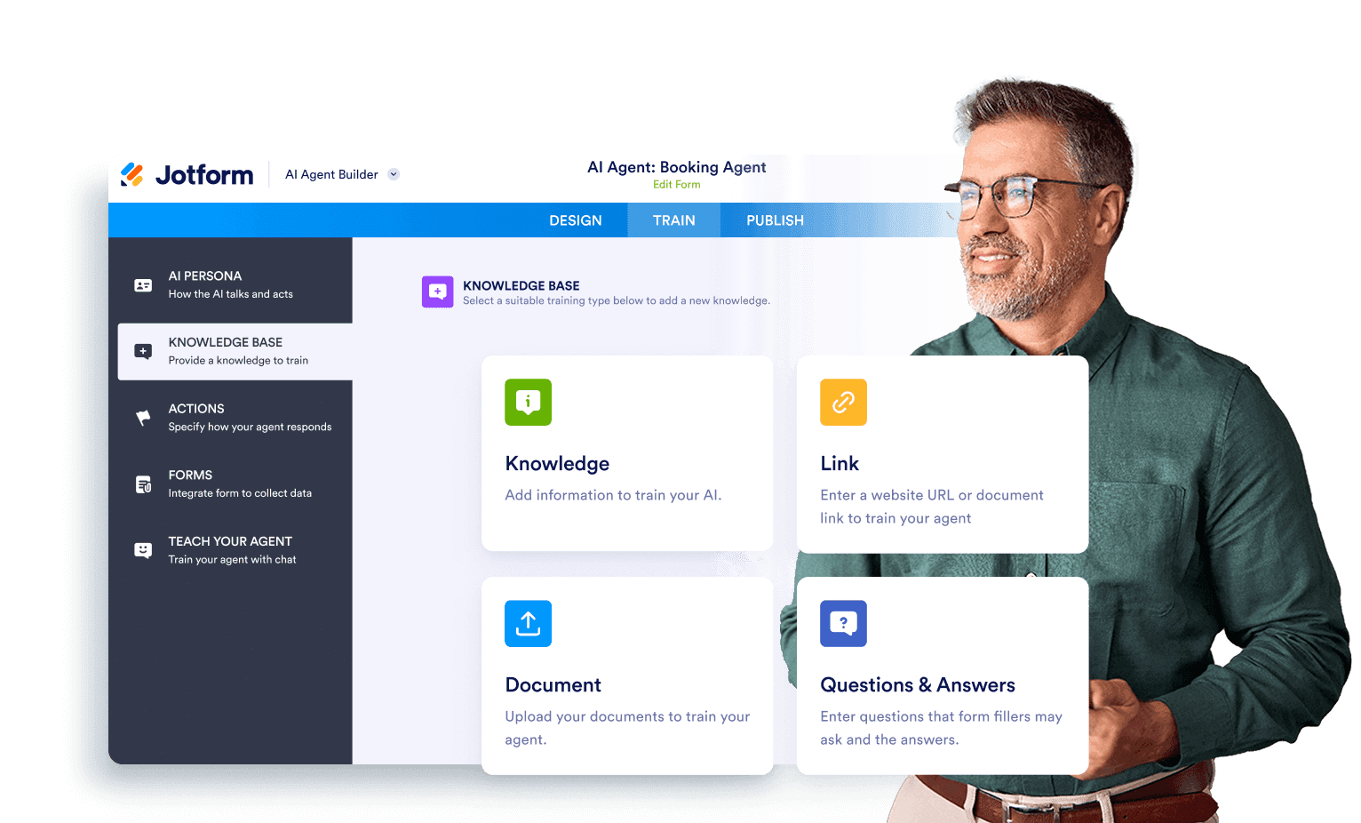 Agent builder for advanced customization & training