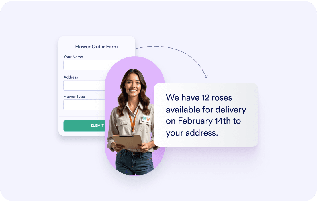 An AI Agent responds customer for stock availability
