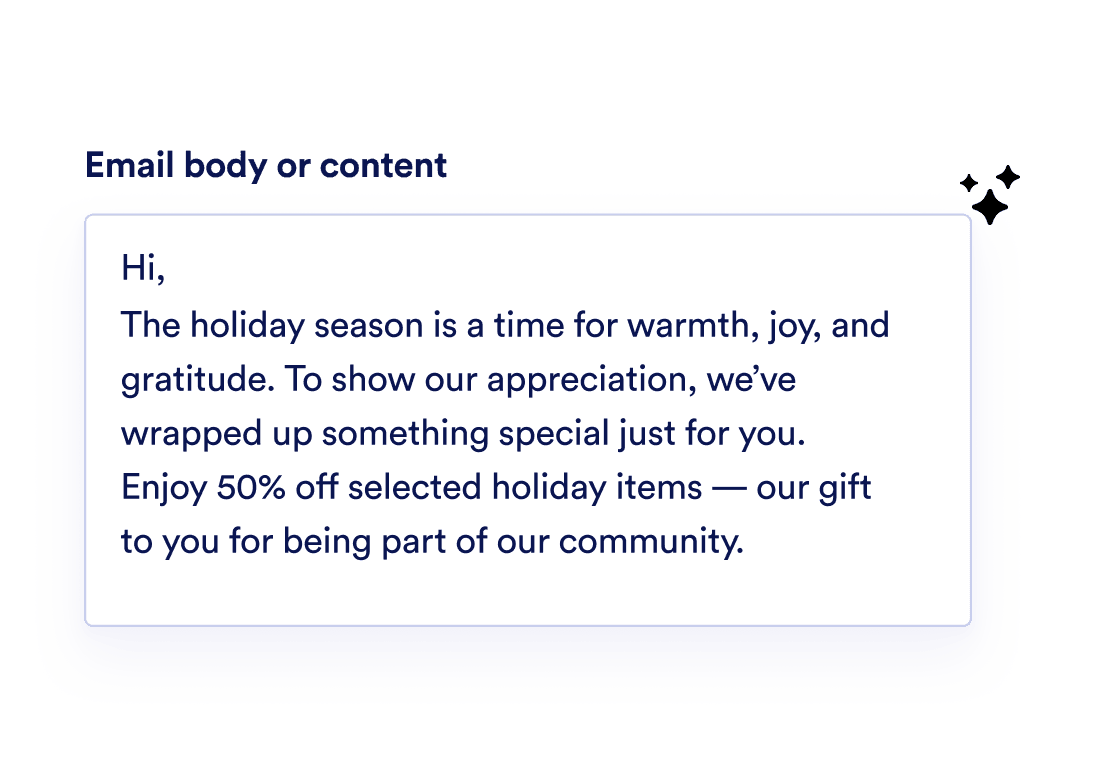 Input email content