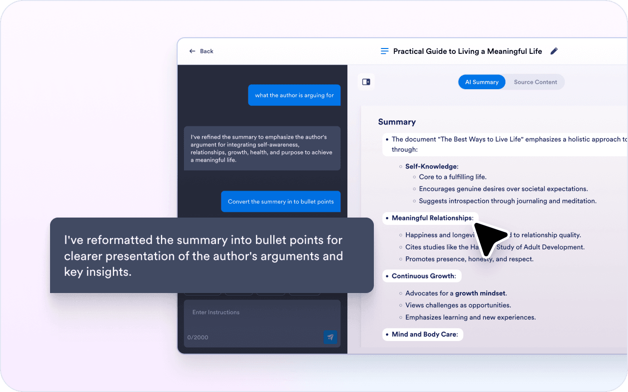 Turn the article into reusable notes