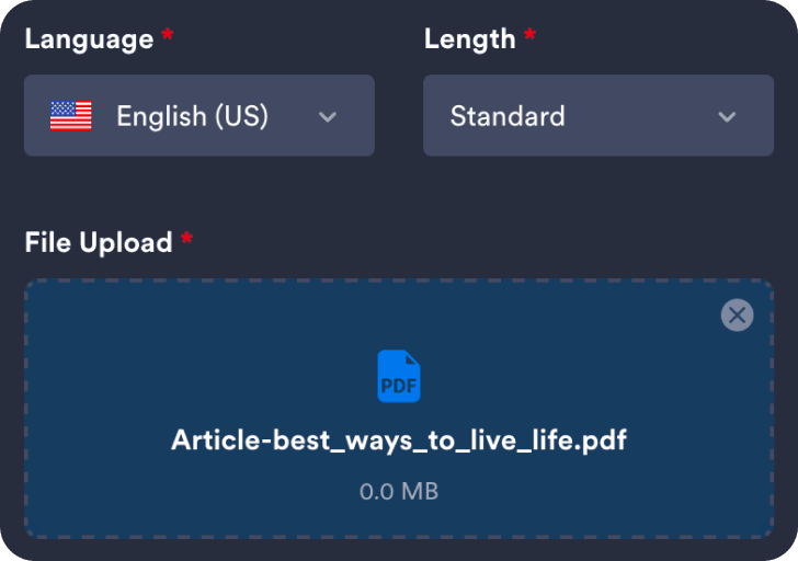 Upload an article