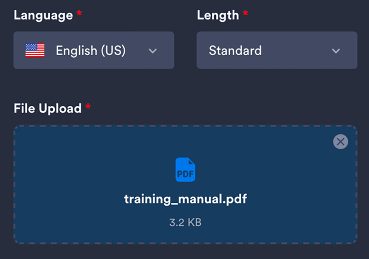 Upload a PDF