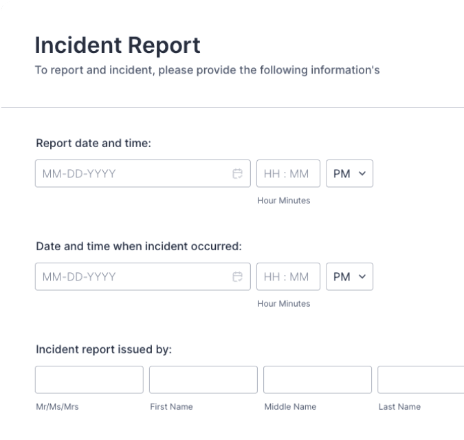 Incident Report Form