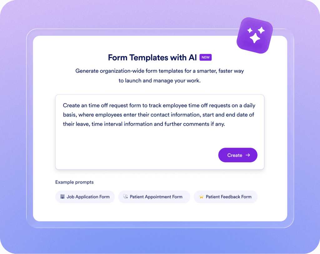 Organization-wide form templates