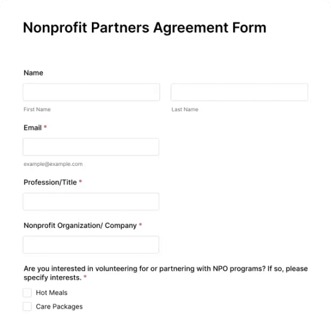 Agreement Form