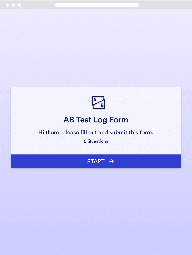 AB Test Log Form