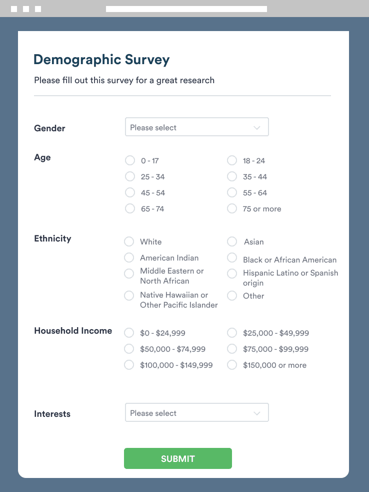 Demographic Survey
