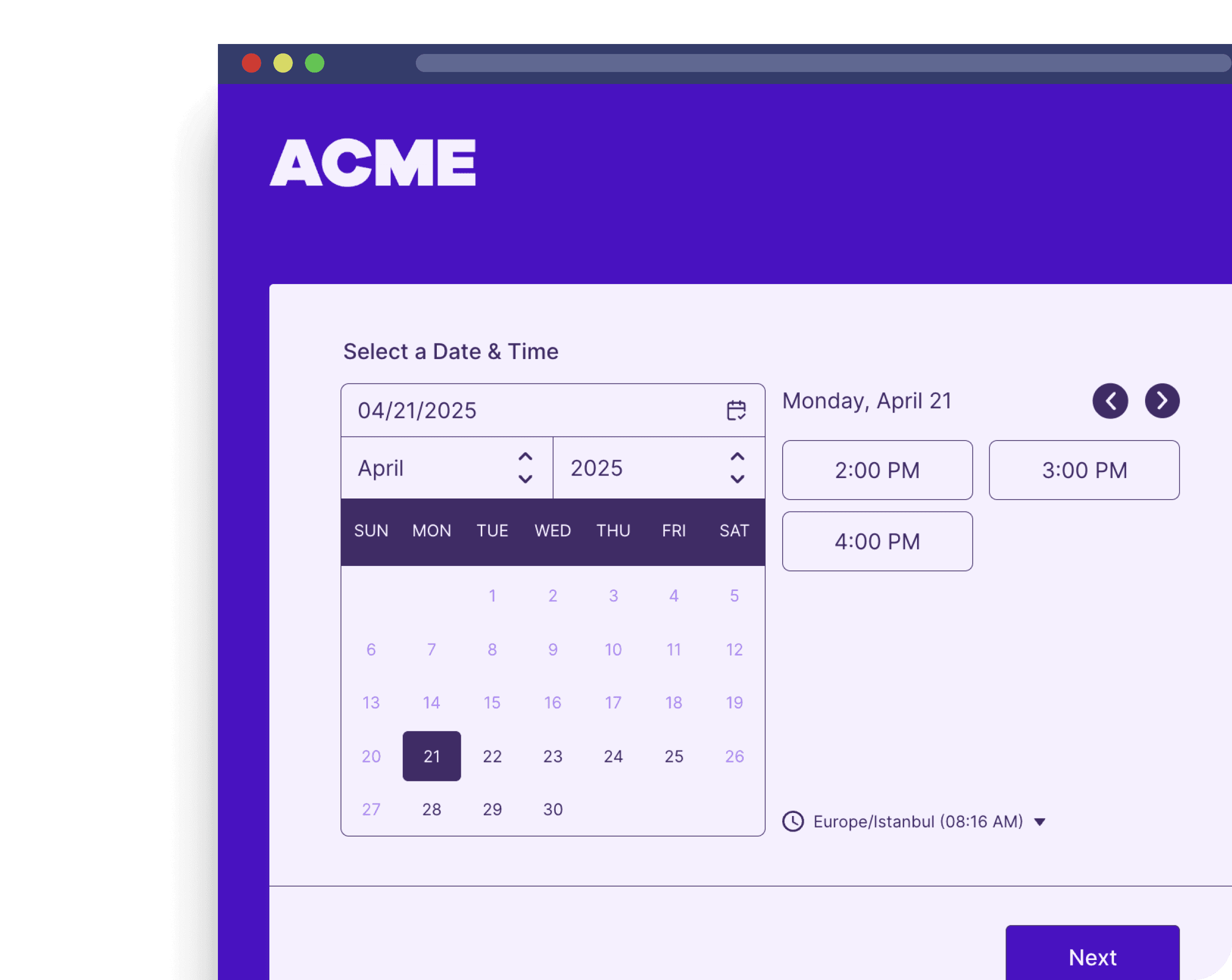 Customize & share your appointment