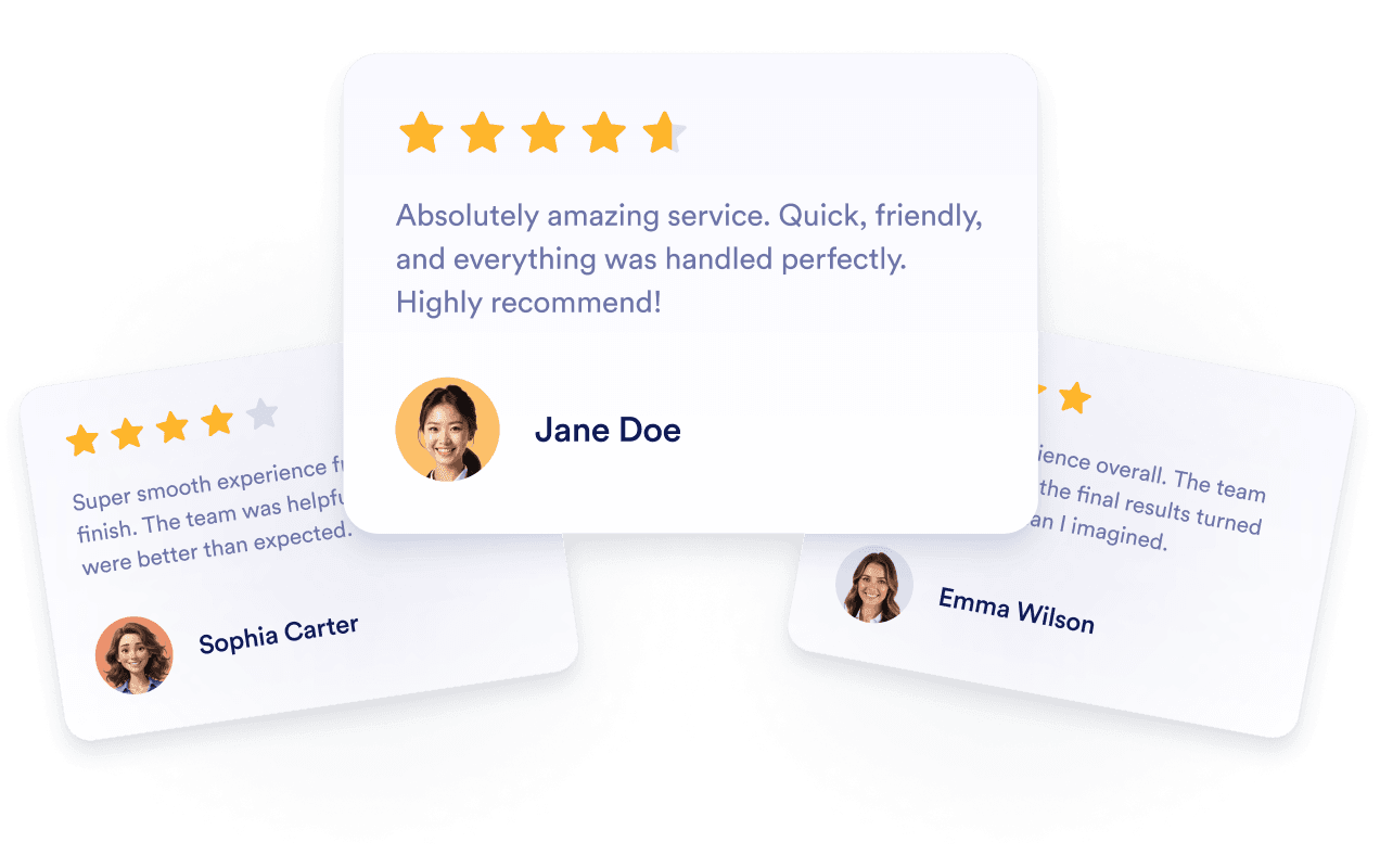 Build credibility with real testimonials