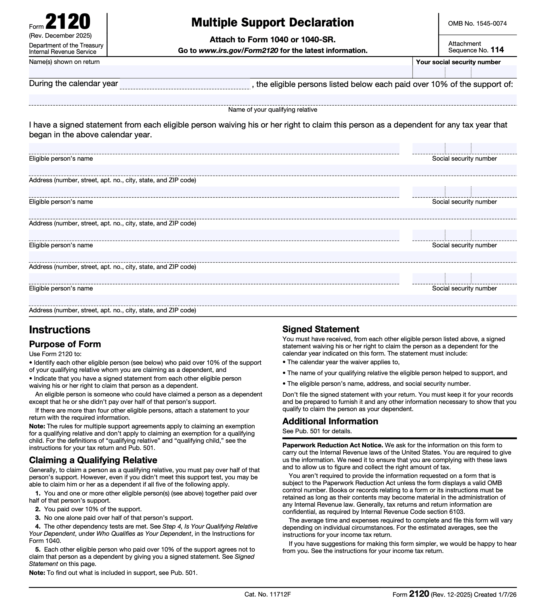 2120 Form