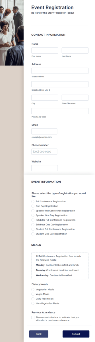 Event Registration Form