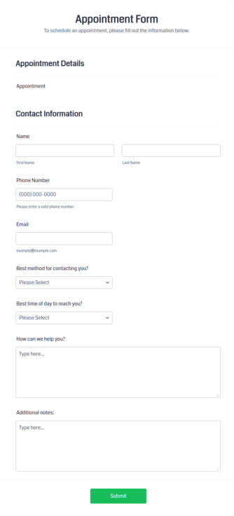 Appointment Form