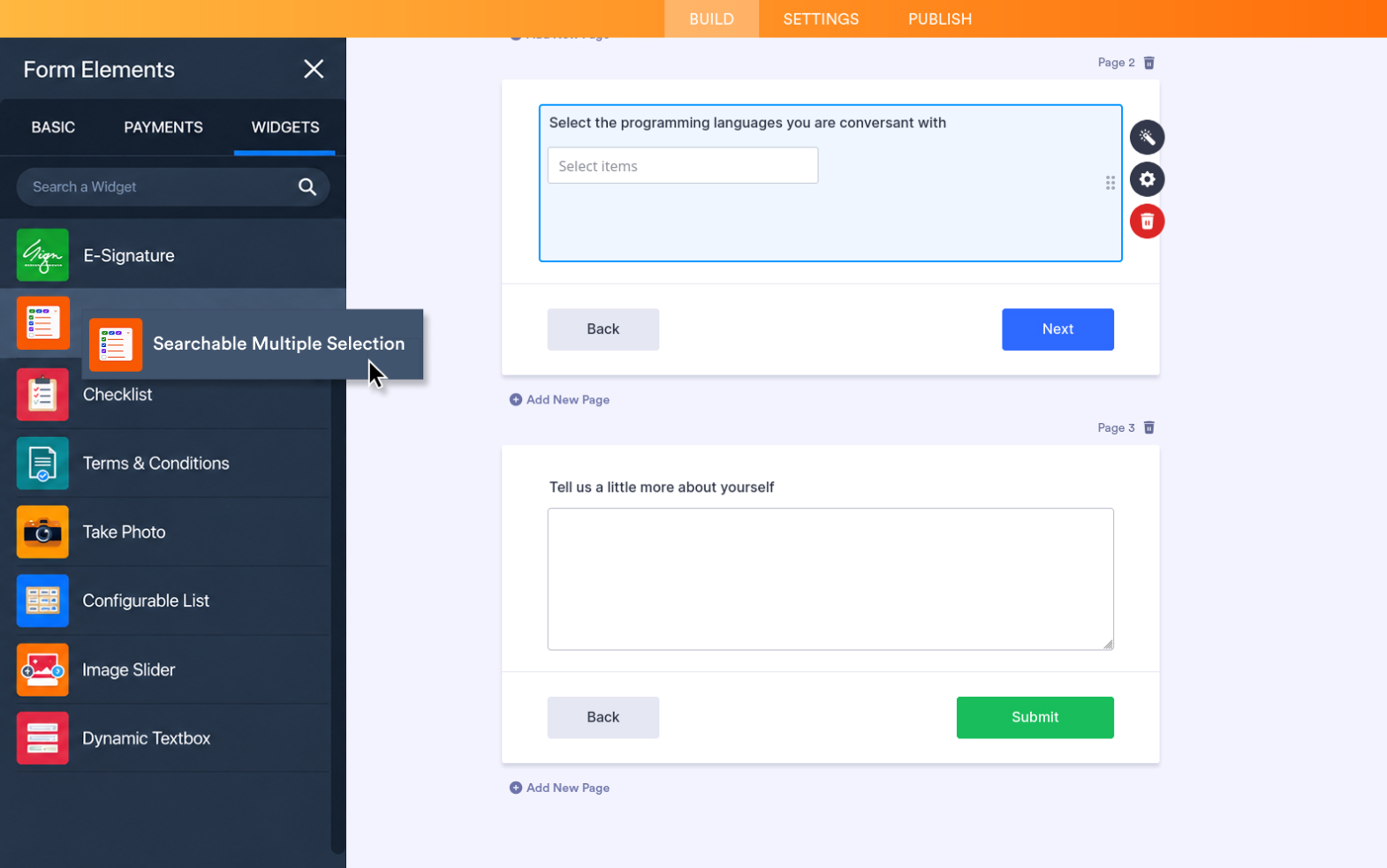 Searchable Multiple Selection Screenshot 2