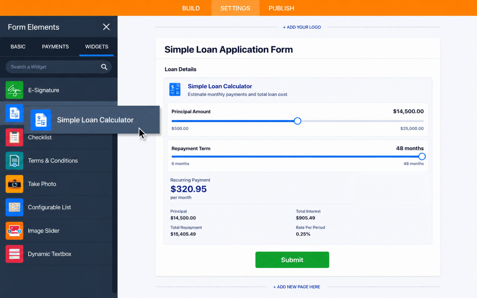 Simple Loan Calculator Screenshot 2