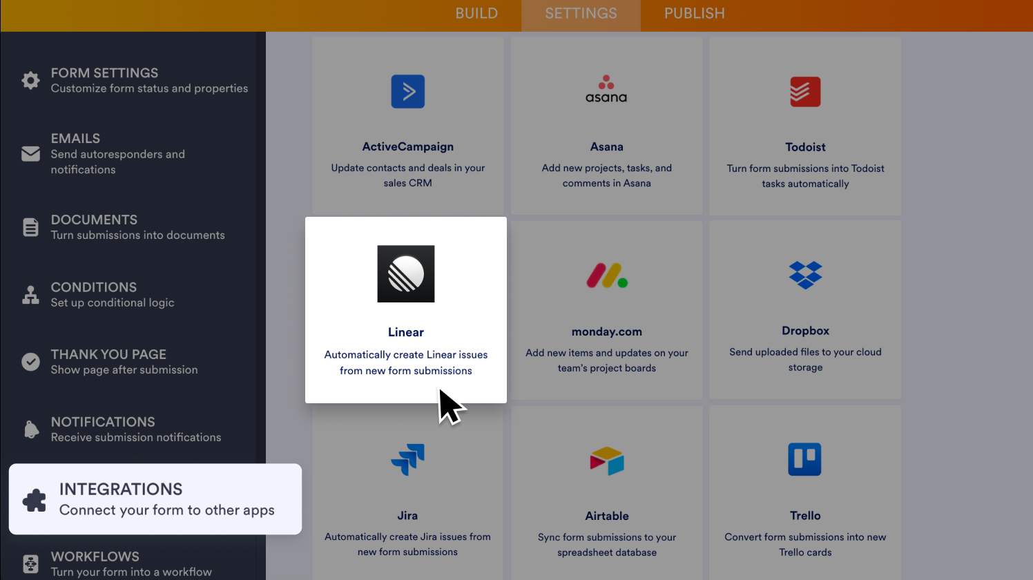 Linear Screenshot 2