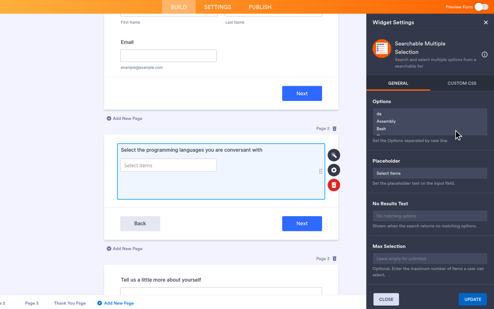 Searchable Multiple Selection Screenshot 3