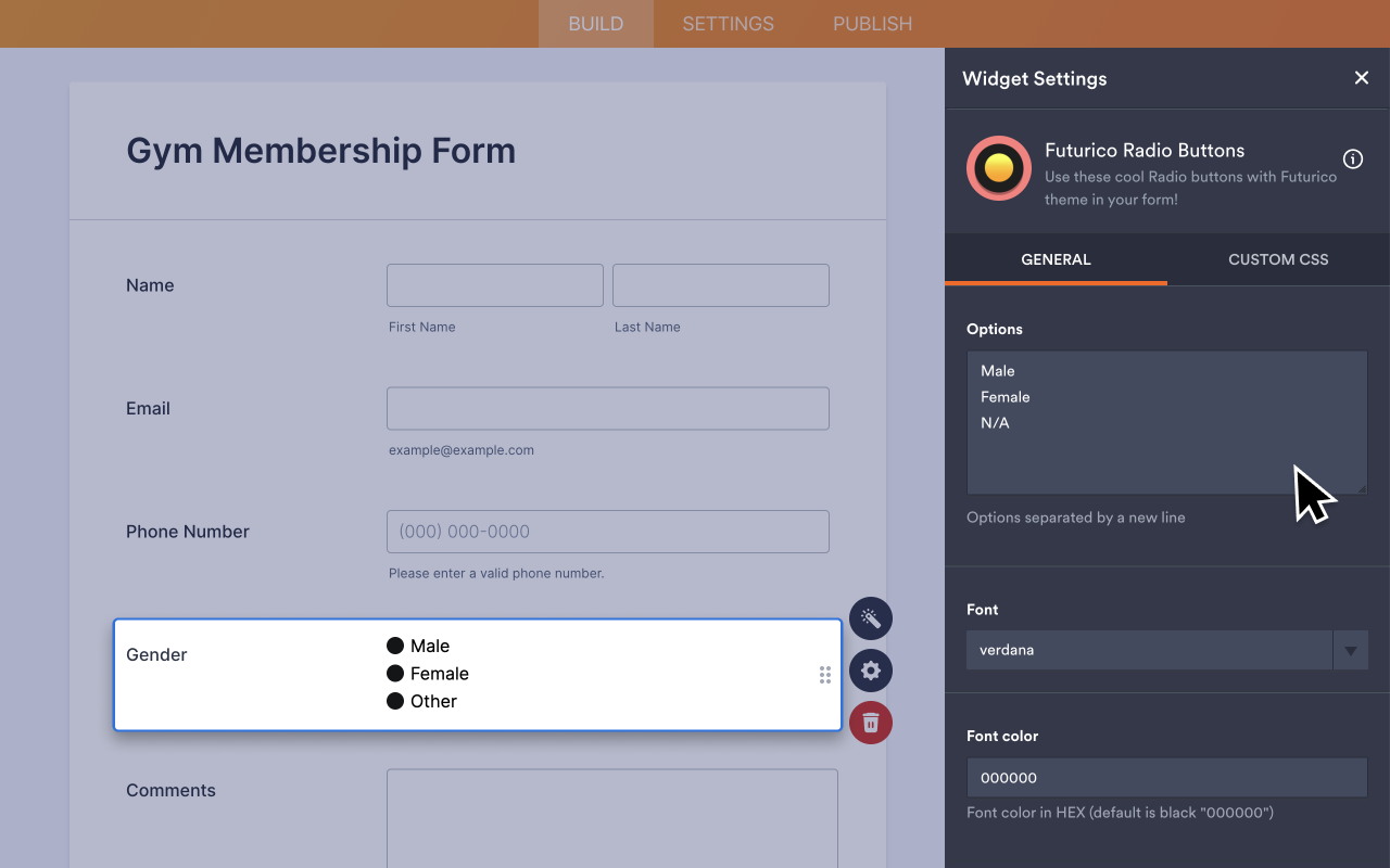 Futurico Radio Buttons Screenshot 3