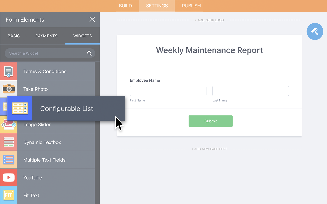 Configurable List Screenshot 2