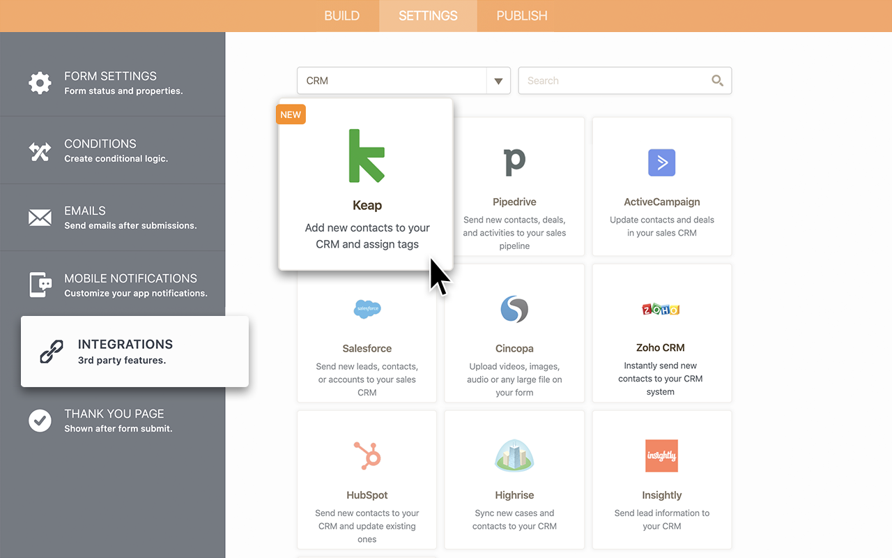 Keap Integration Screenshot 2