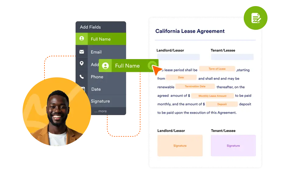 Drag and Drop E-sign Builder