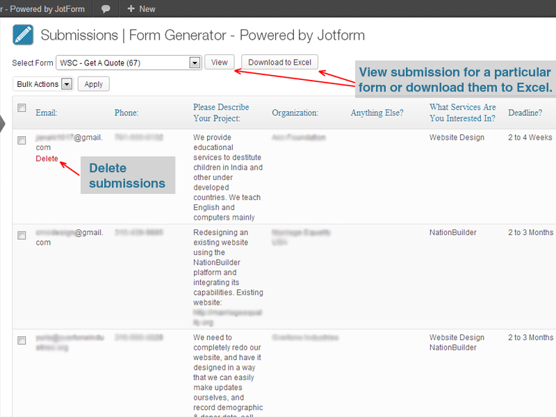Form Generator for WordPress Screenshot 6