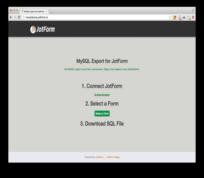 MySQL Export Screenshot 4