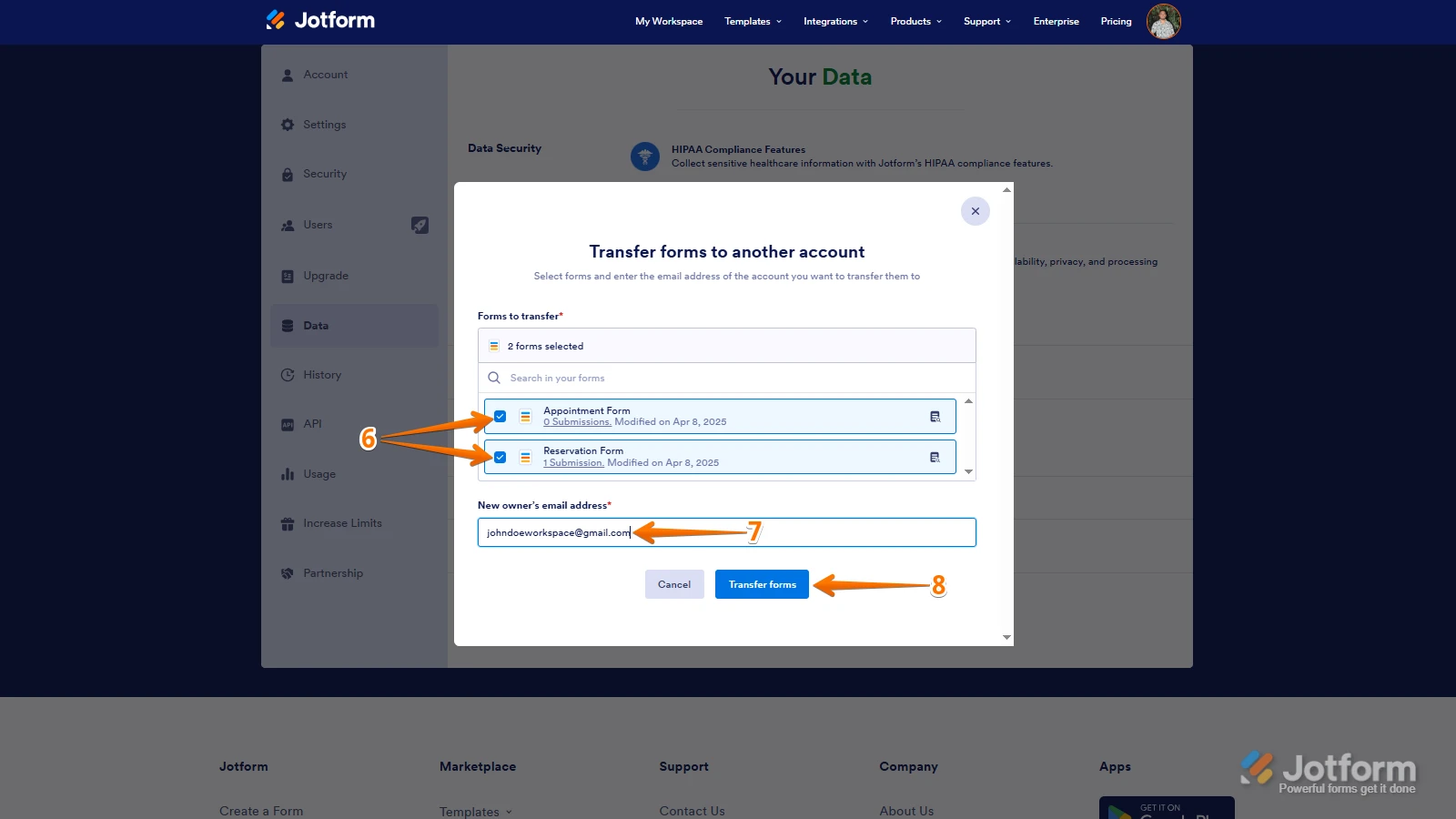 
Transferir Formulario: Cómo mover un formulario a otra cuenta de Jotform
Image-4