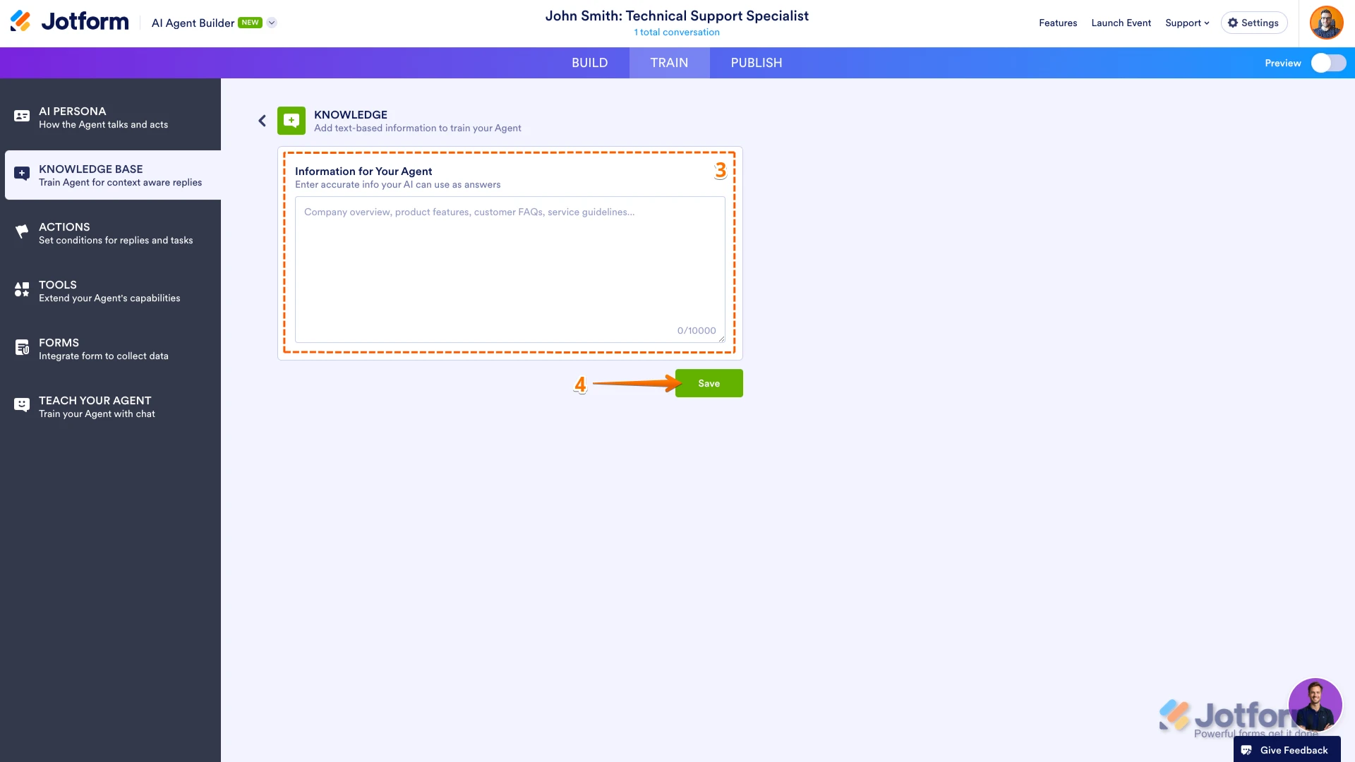 Jotform Support: Issues with AI Agent Responses and Assistance Quality
Image-3