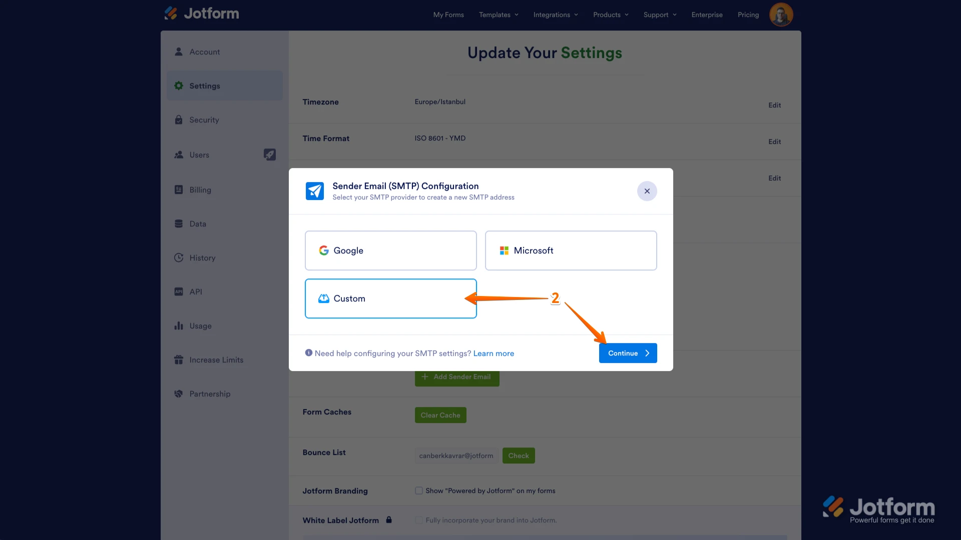 Select Custom SMTP Screenshot 21