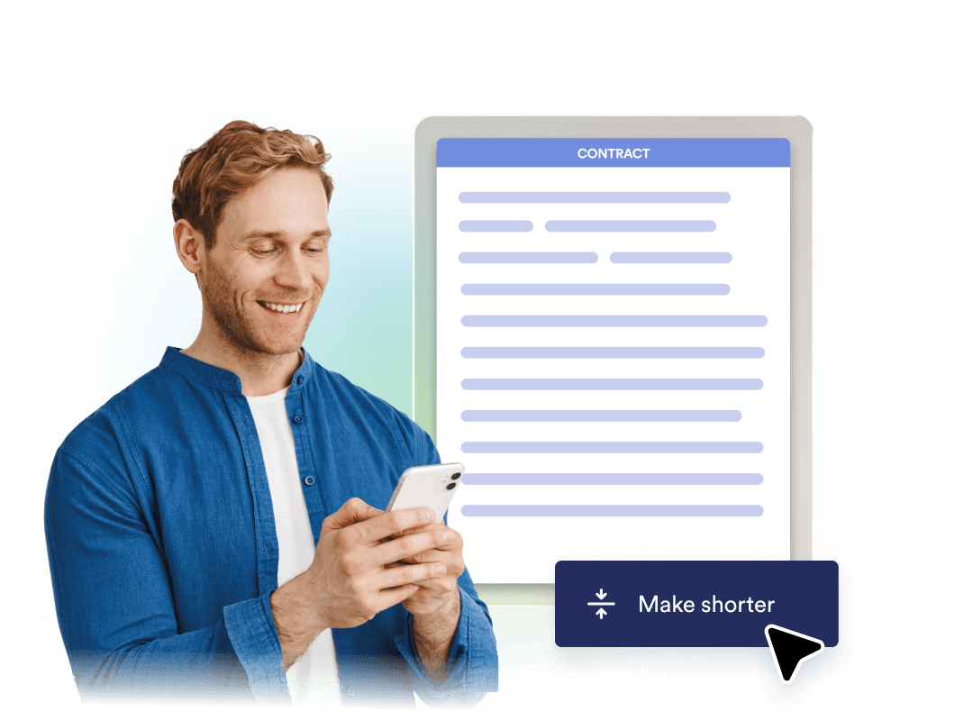 Shorten contract text with AI