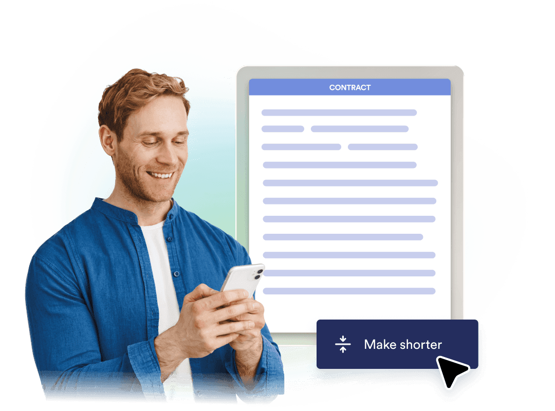 Shorten contract text with AI