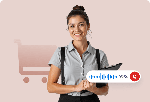 A woman holding a file and smiles
