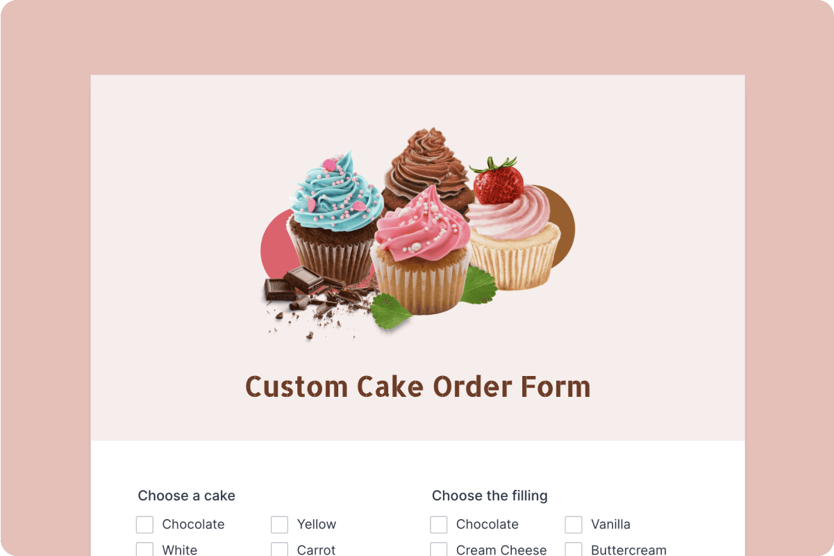 Custom Cake Order Form