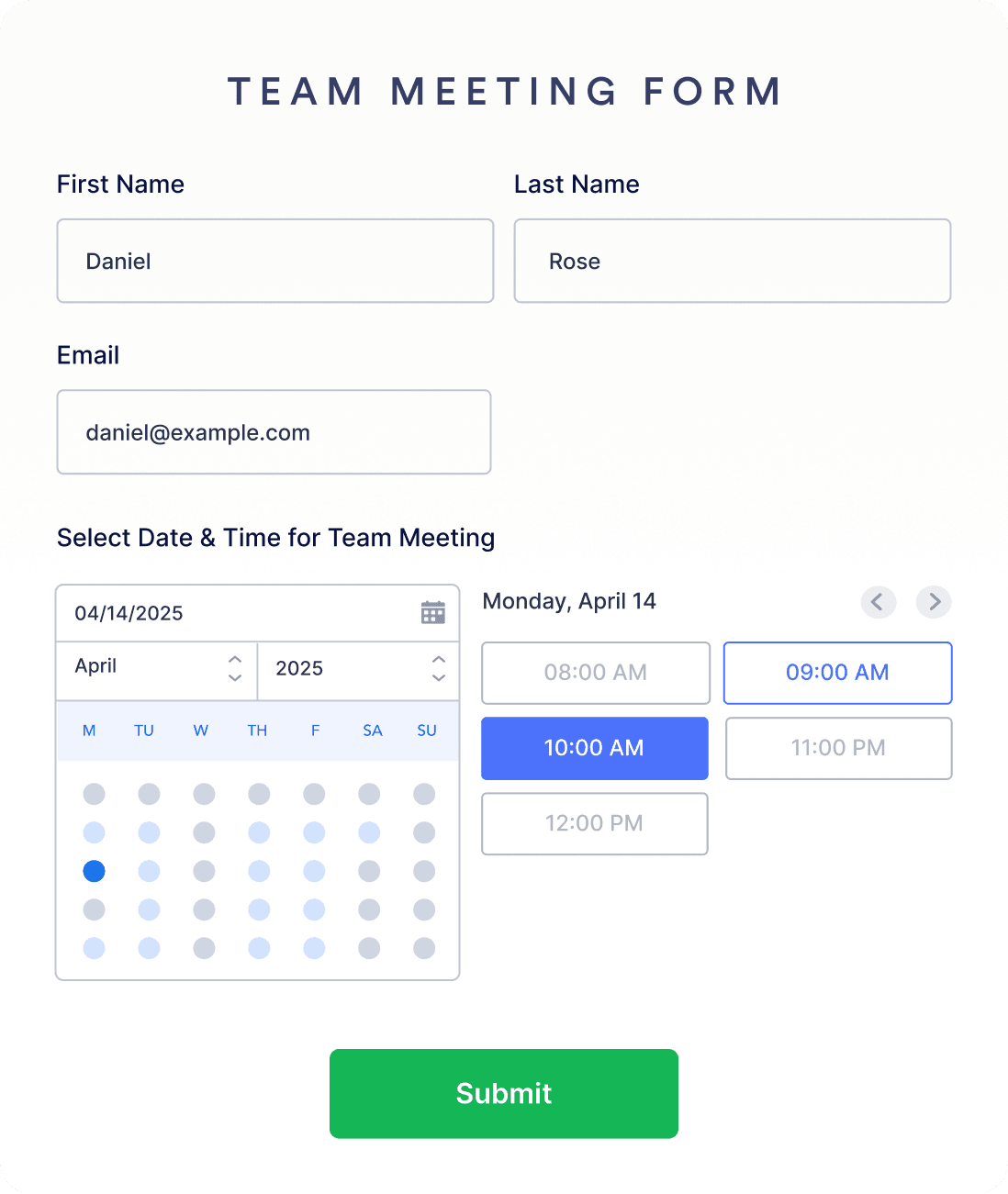 Jotform AI chatbot screen