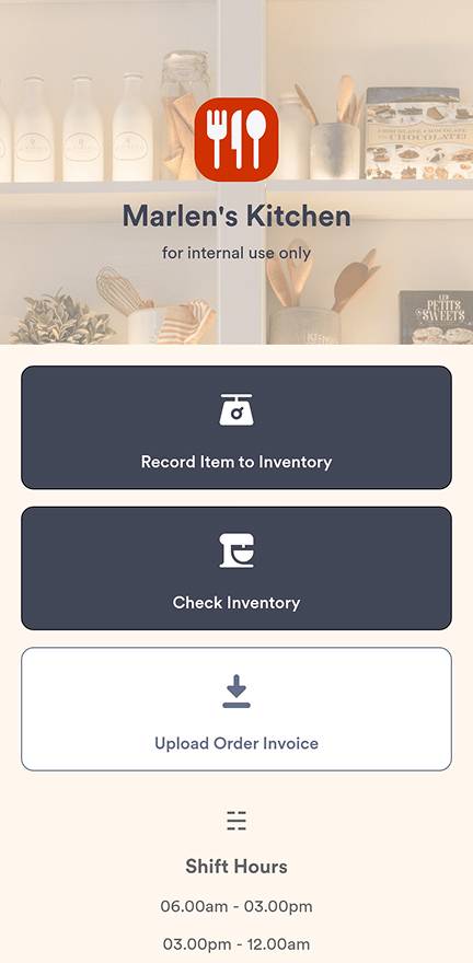 Restaurant Food Inventory App
