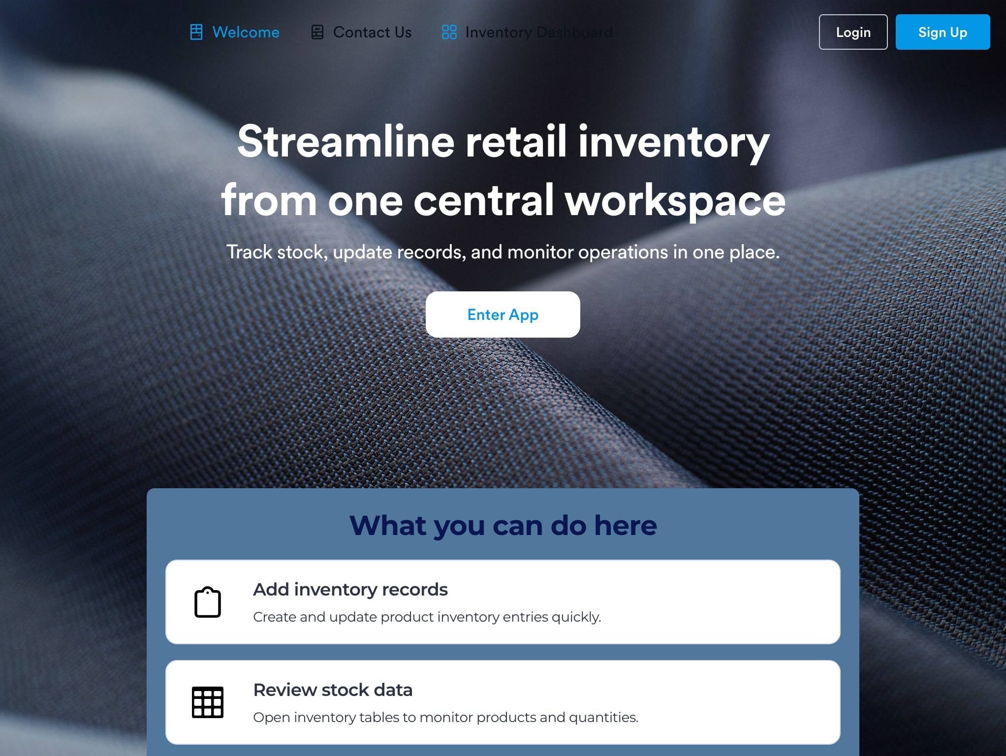 Retail Inventory App