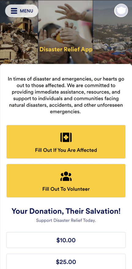 Disaster Relief App