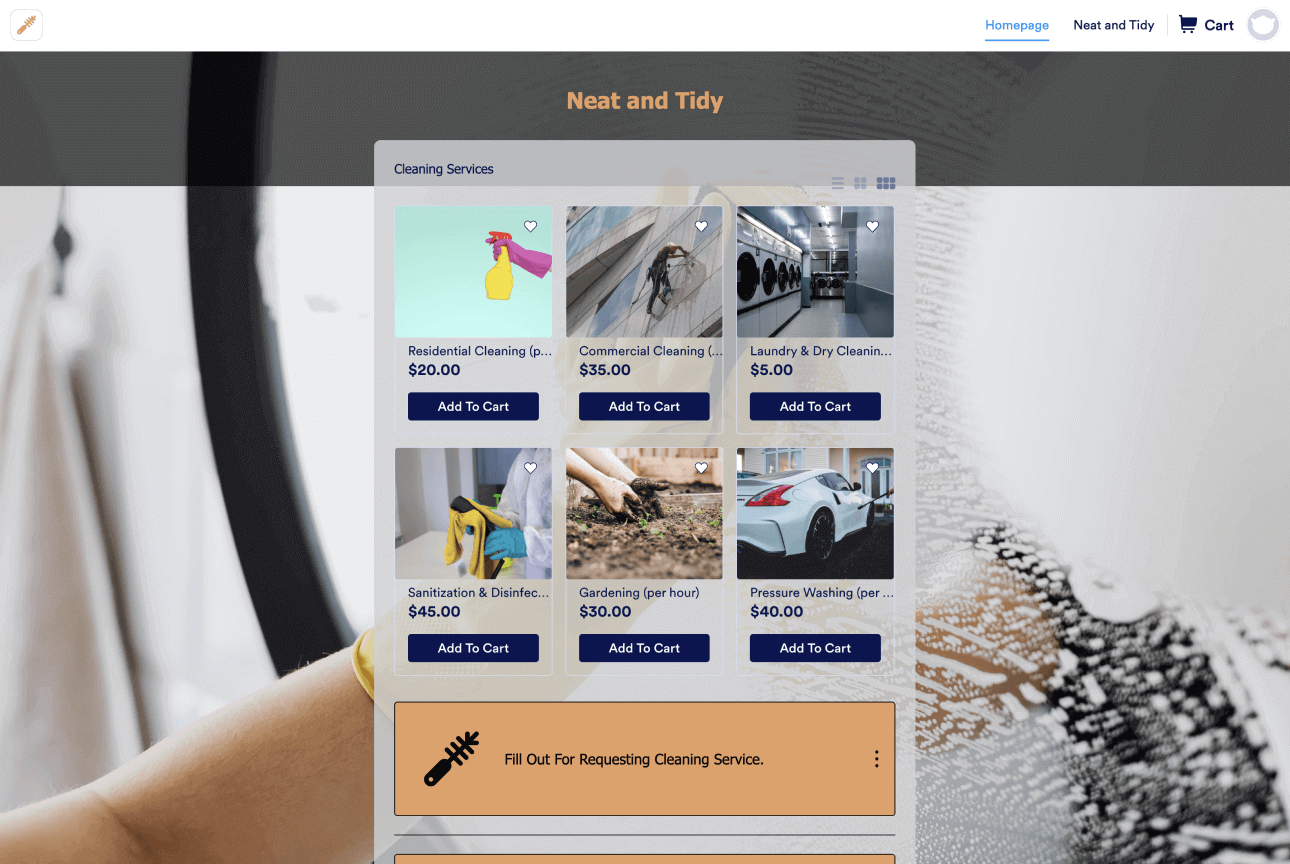 Cleaning Service App