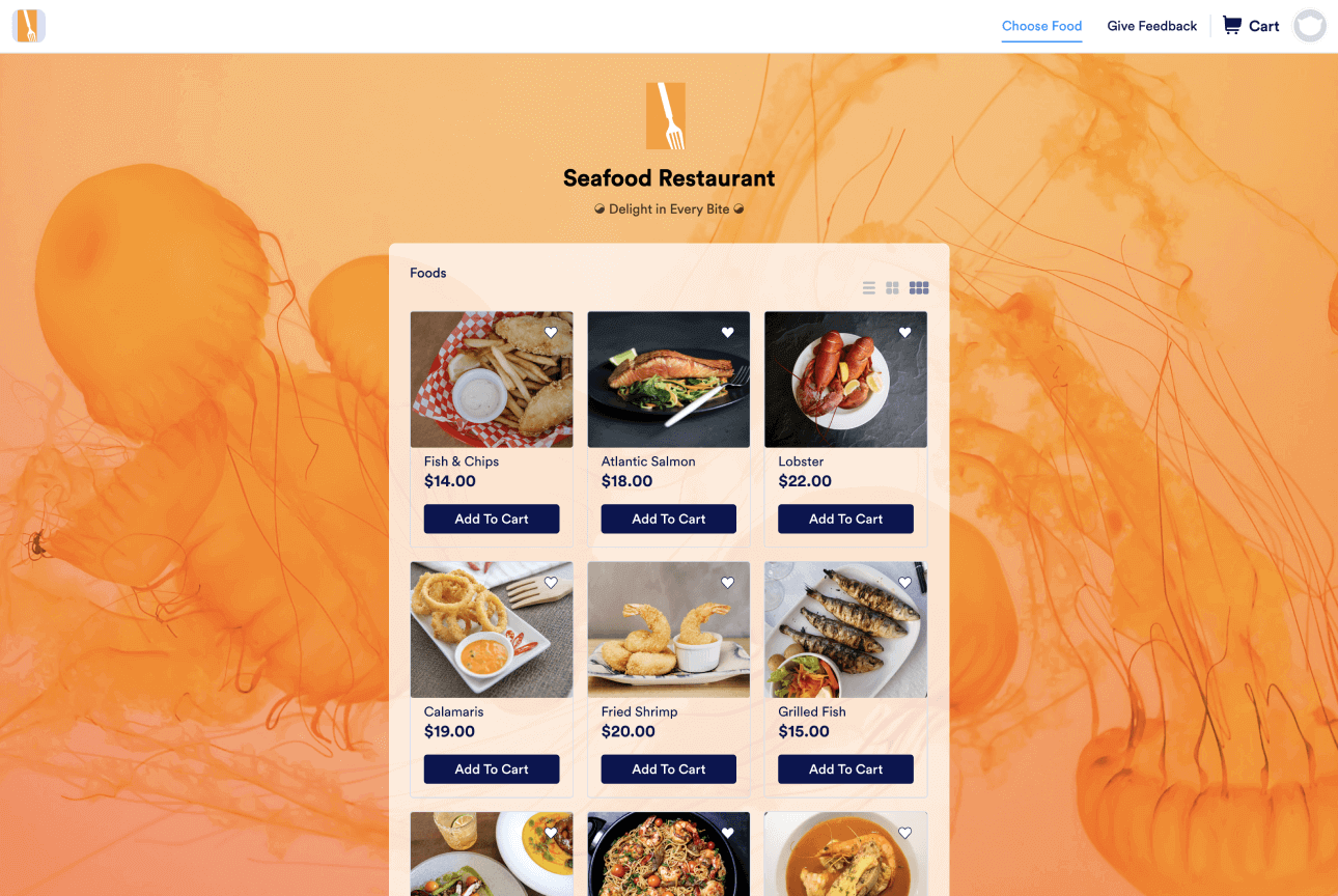 QR Code Menu App