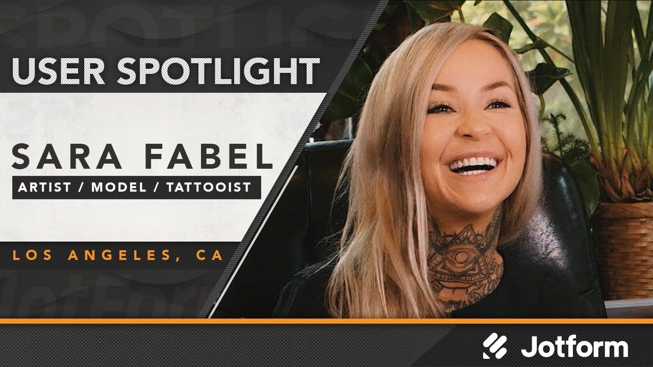 Famous tattoo artist Sara Fabel collects payments with Jotform and Square